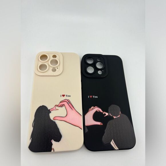 iPhone 16 Pro Max Couple Cases – Matching “I ❤️ You” /Cute & Romantic Gift - Picture 4 of 5